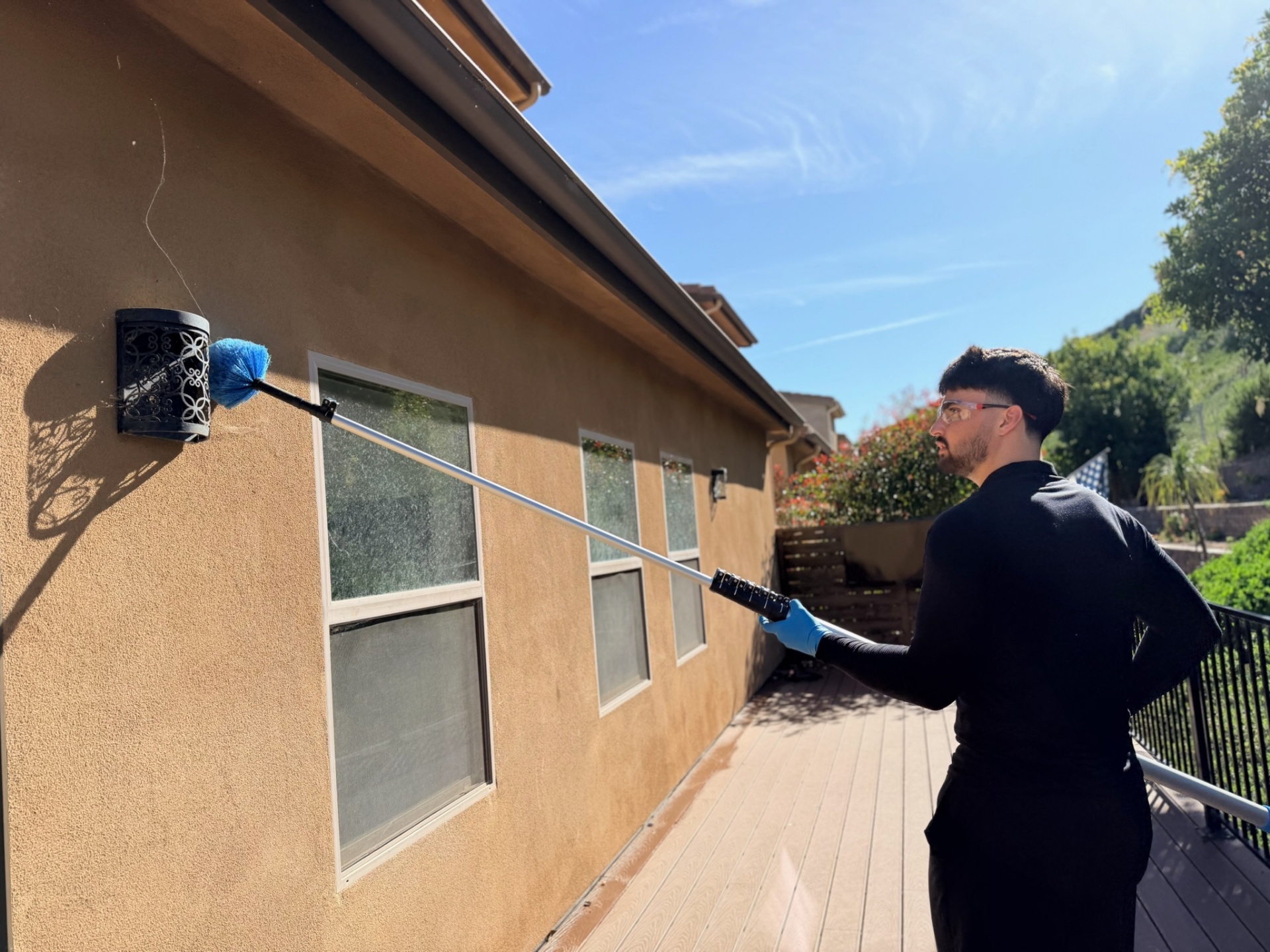 Eddie servicing a home on the Central Coast
